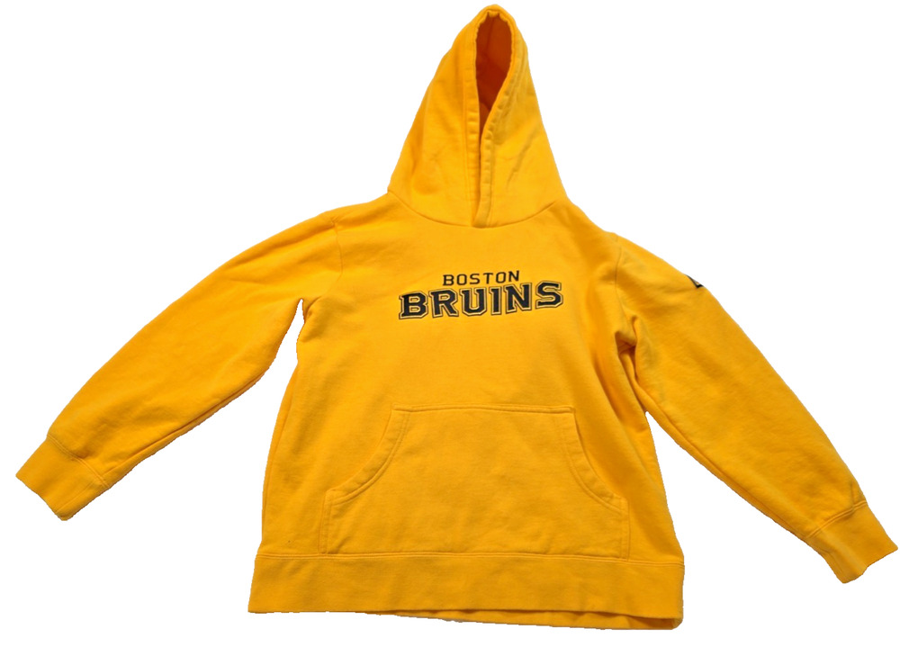 Boston Bruins Fanatics Hoodie Youth M Yellow NHL Hockey Pullover Sweatshirt